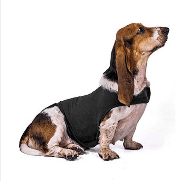 Calmpaw Comfort Vest  nero indossato da un cane